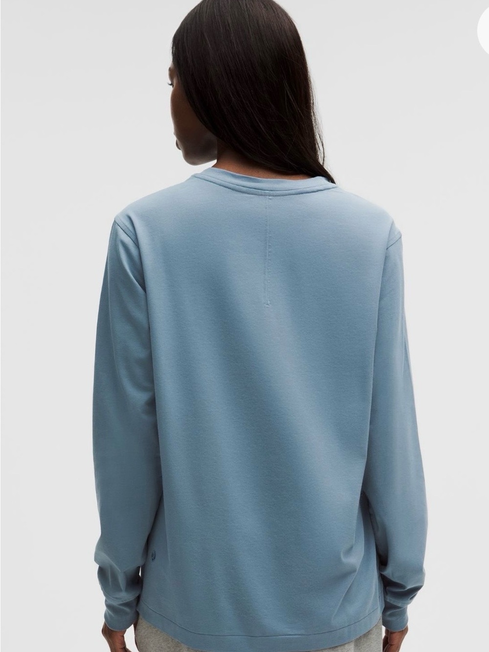 Lululemon All Yours Organic Cotton Long Sleeve, Medium, Steel Blue